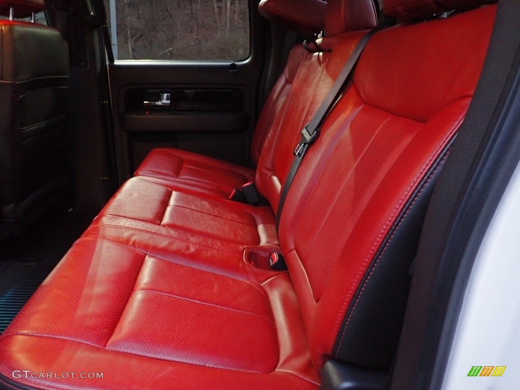 2013 F150 Limited SuperCrew 4x4 - White Platinum Metallic Tri-Coat / Limited Unique Red Leather photo #18