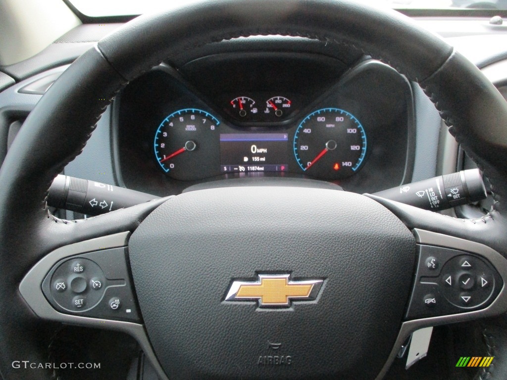 2021 Chevrolet Colorado Z71 Crew Cab 4x4 Jet Black Steering Wheel Photo #143466393