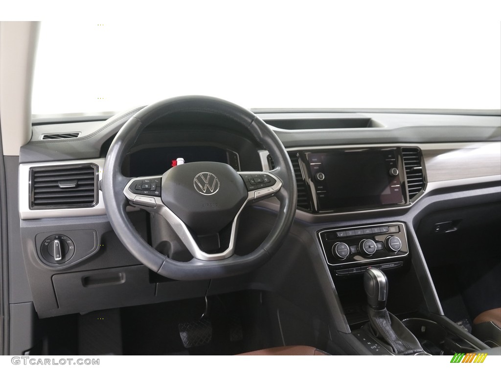 2021 Volkswagen Atlas SEL Premium 4Motion Mauro Brown/Titan Black Dashboard Photo #143466662