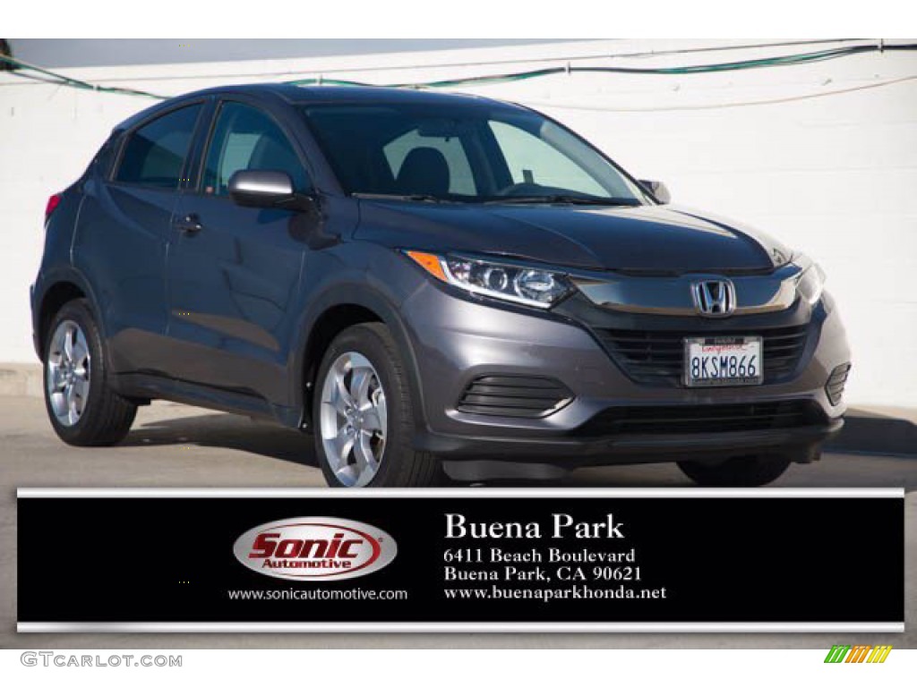 2019 HR-V LX - Modern Steel Metallic / Black photo #1