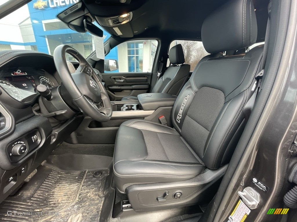 Black Interior 2021 Ram 1500 Rebel Crew Cab 4x4 Photo #143466761