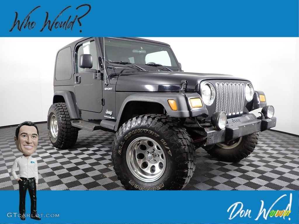 2005 Wrangler Sport 4x4 - Black / Dark Slate Gray photo #1