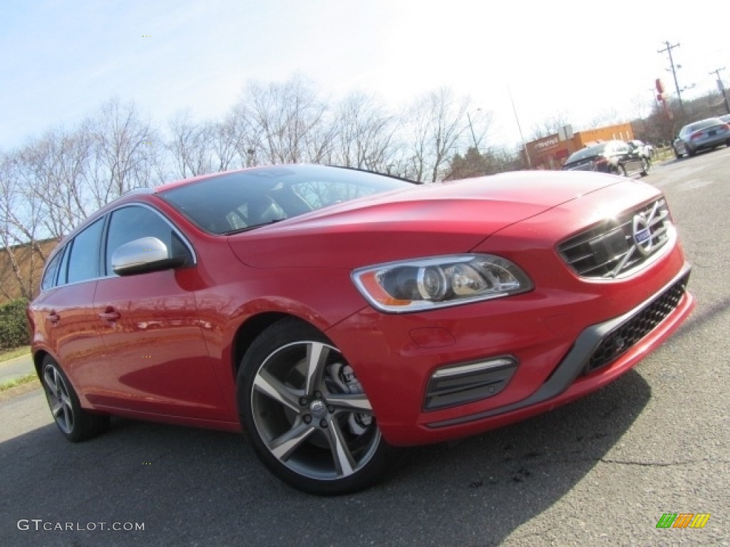 Passion Red 2015 Volvo V60 T6 AWD R-Design Exterior Photo #143470393
