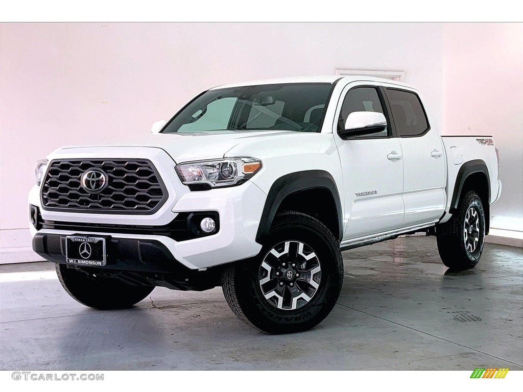 2021 Tacoma TRD Off Road Double Cab 4x4 - Super White / TRD Cement/Black photo #12