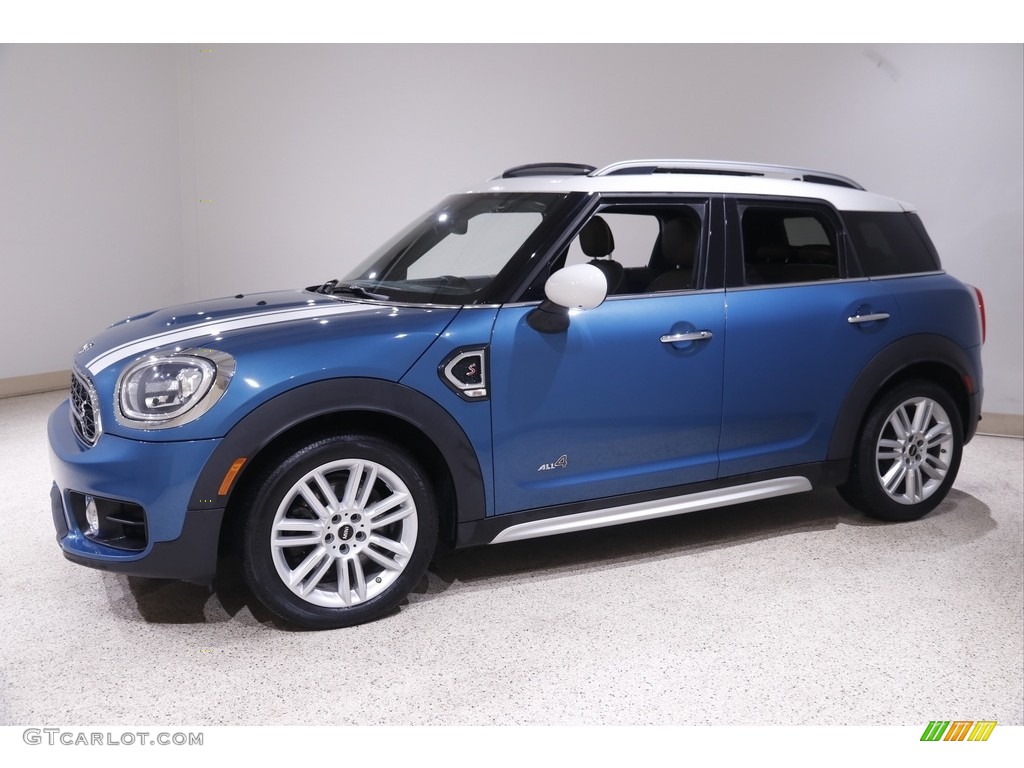 2019 Countryman Cooper S All4 - Island Blue / Chesterfield British Oak photo #3