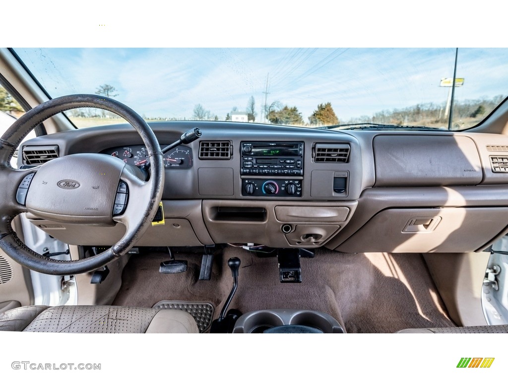 2001 Ford F350 Super Duty XLT Crew Cab 4x4 Medium Parchment Dashboard Photo #143475974