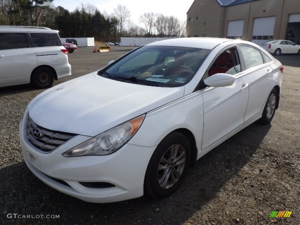 2013 Sonata GLS - Shimmering White / Camel photo #1