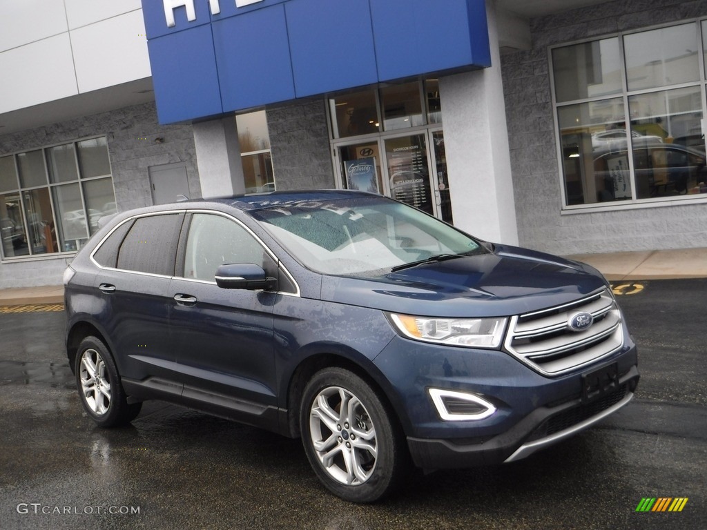 2017 Edge Titanium AWD - Blue Jeans Metallic / Ebony photo #1