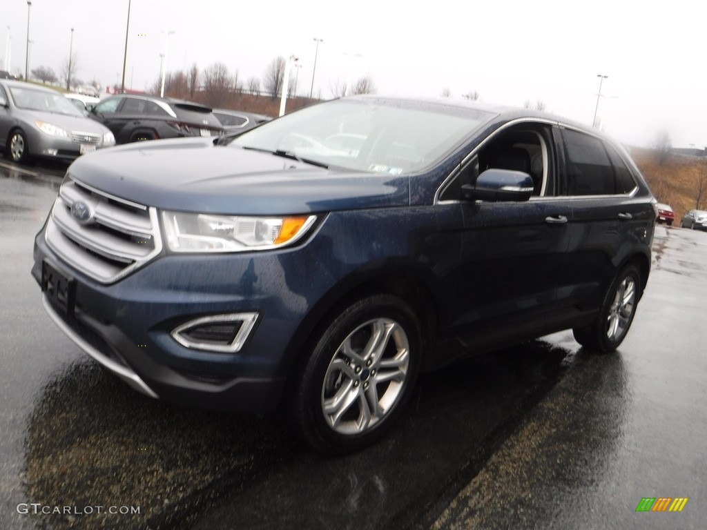 2017 Edge Titanium AWD - Blue Jeans Metallic / Ebony photo #4