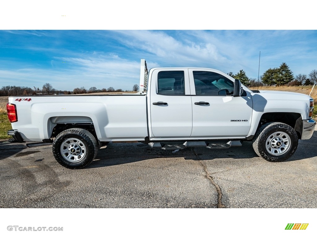 Summit White 2018 Chevrolet Silverado 3500HD Work Truck Double Cab 4x4 Exterior Photo #143478002