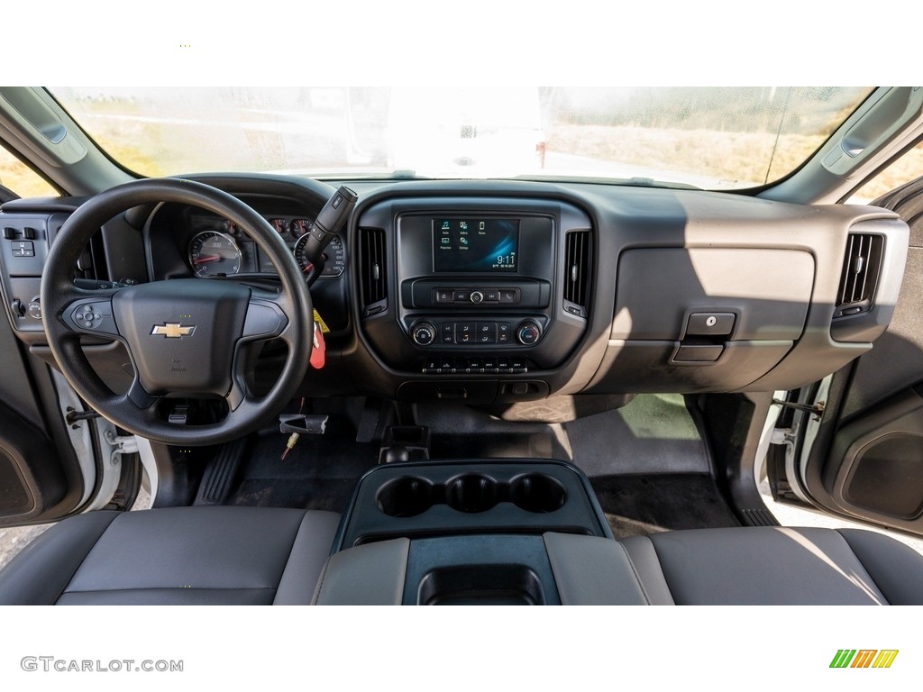 2018 Chevrolet Silverado 3500HD Work Truck Double Cab 4x4 Dark Ash/Jet Black Dashboard Photo #143478323