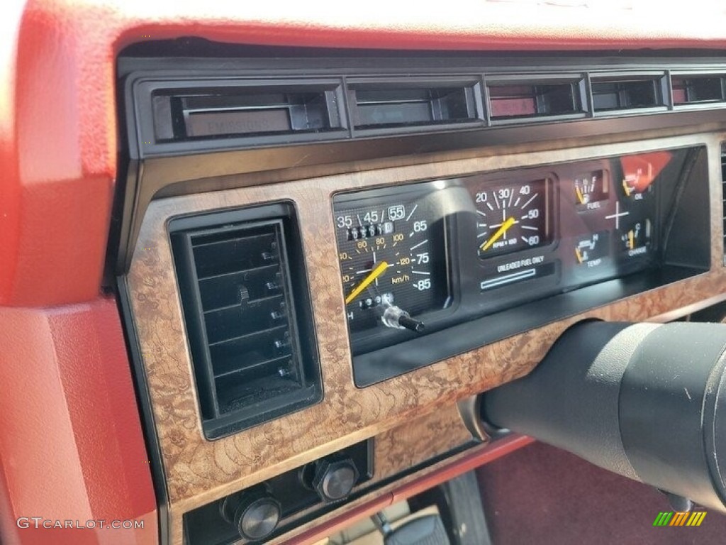 1986 Ford F150 XLT Regular Cab Red Dashboard Photo #143478647