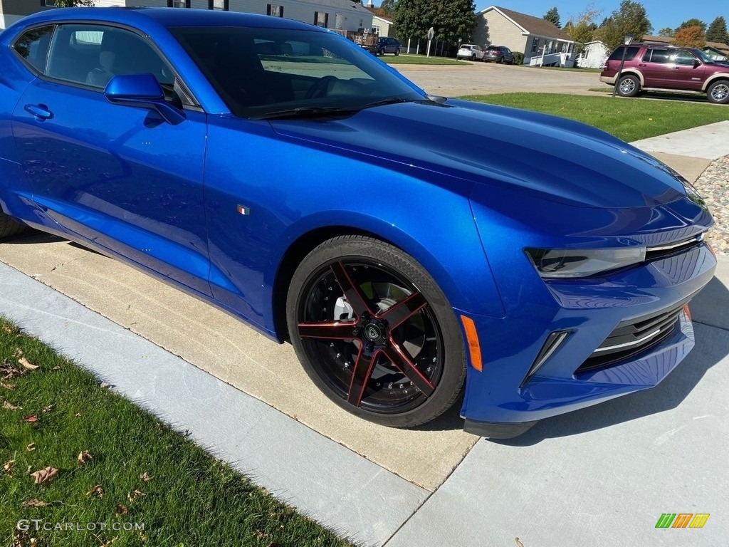2016 Camaro LT Coupe - Hyper Blue Metallic / Medium Ash Gray photo #13