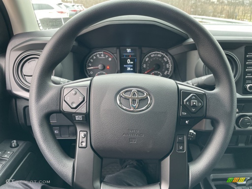 2022 Toyota Tacoma SR Double Cab 4x4 Cement Gray Steering Wheel Photo #143480019