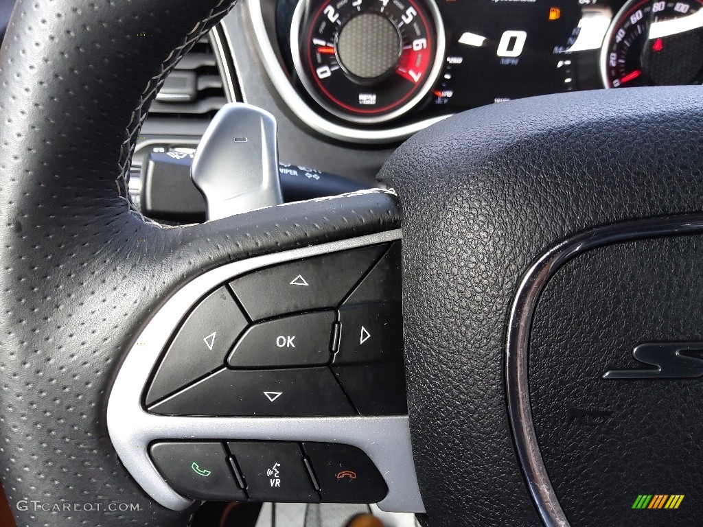 2018 Dodge Challenger SRT 392 Black/Sepia Steering Wheel Photo #143480250