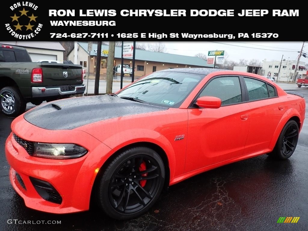 2021 Go Mango Dodge Charger Scat Pack Widebody 143479638 Photo 2 Car Color