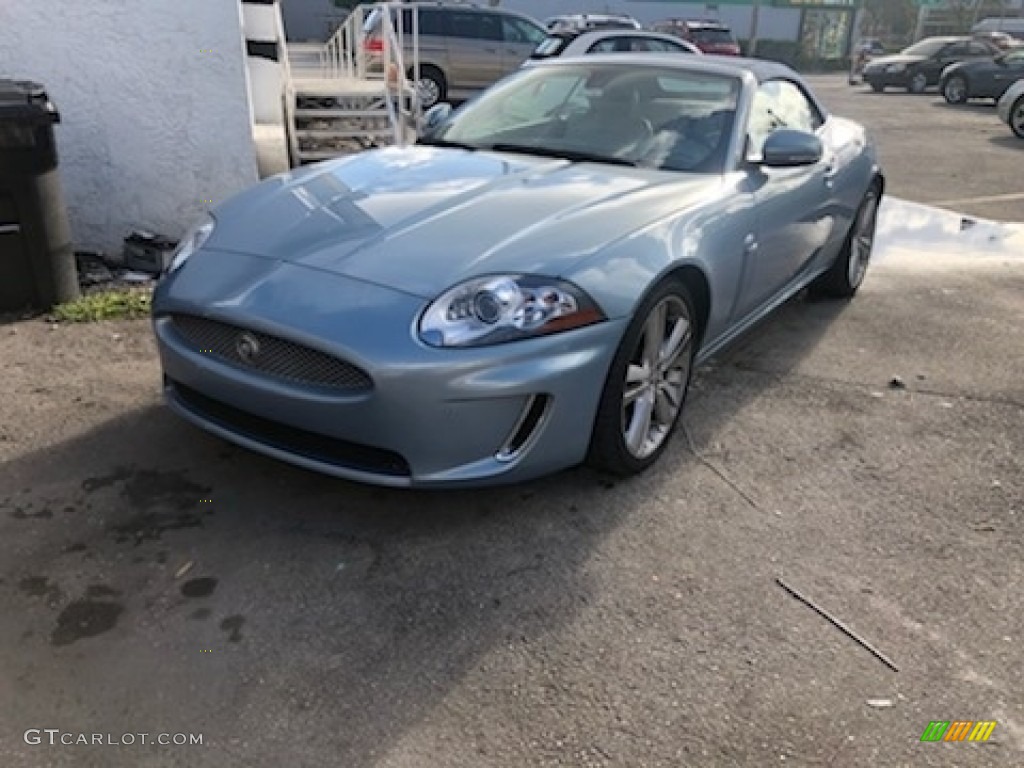 2010 XK XK Convertible - Frost Blue Metallic / Ivory photo #1