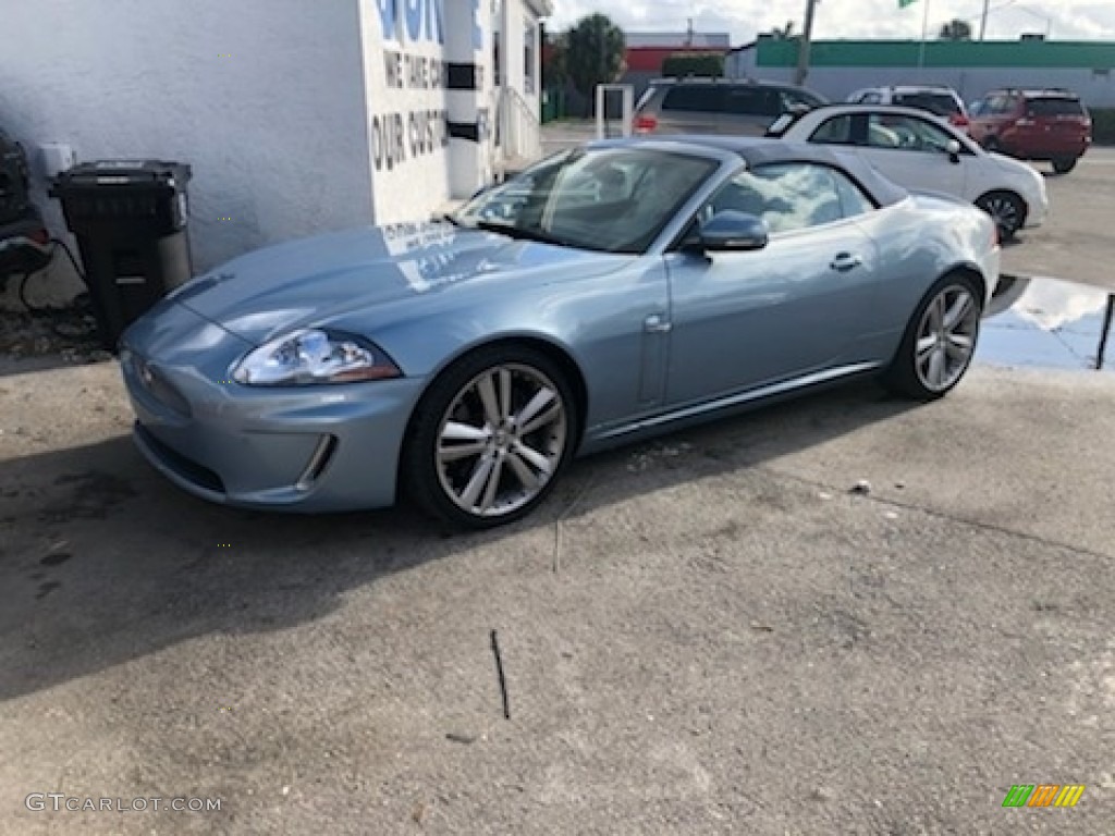 2010 XK XK Convertible - Frost Blue Metallic / Ivory photo #3