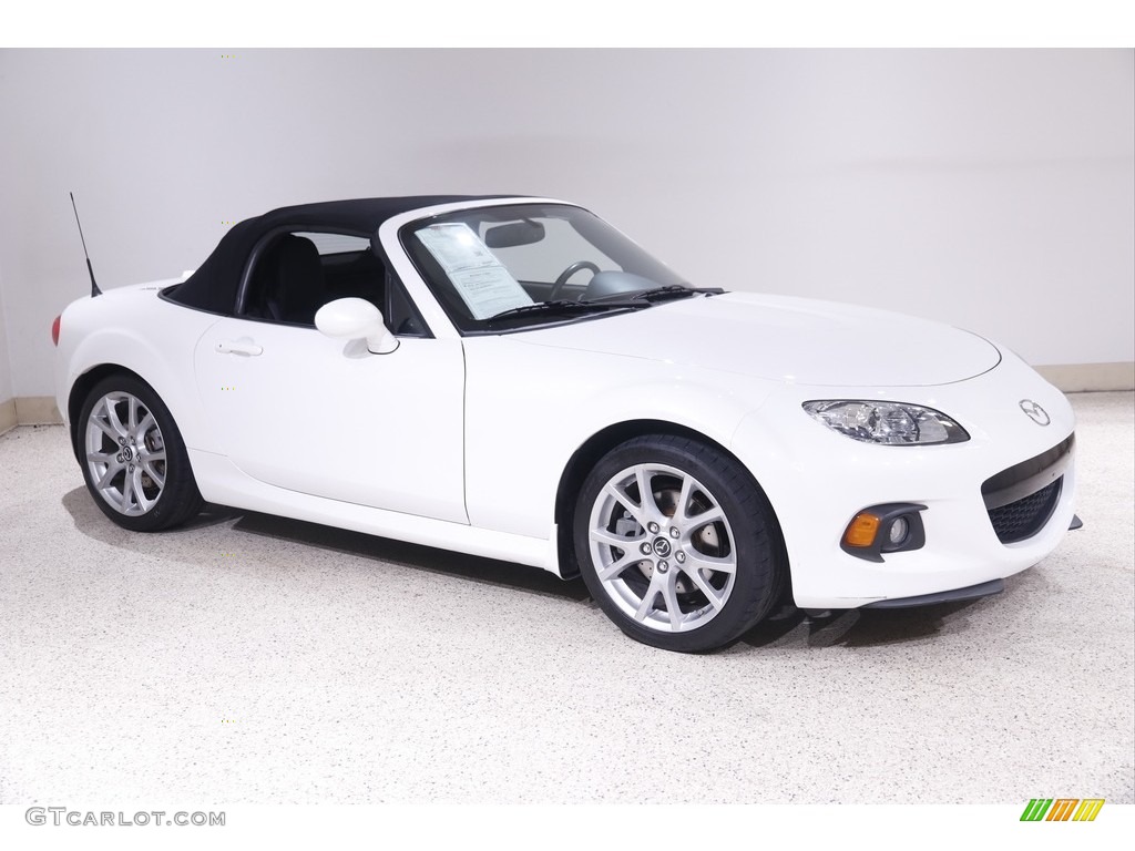 Crystal White Pearl 2015 Mazda MX-5 Miata Grand Touring Roadster Exterior Photo #143481837