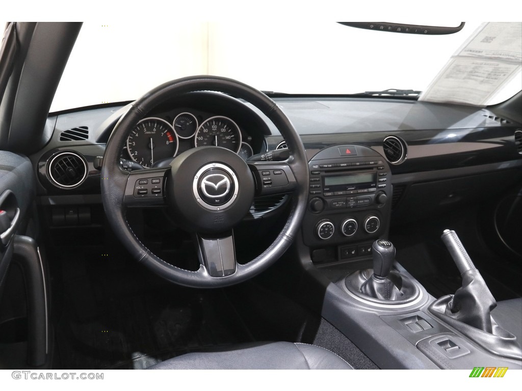 Black Leather Interior 2015 Mazda MX-5 Miata Grand Touring Roadster Photo #143481912