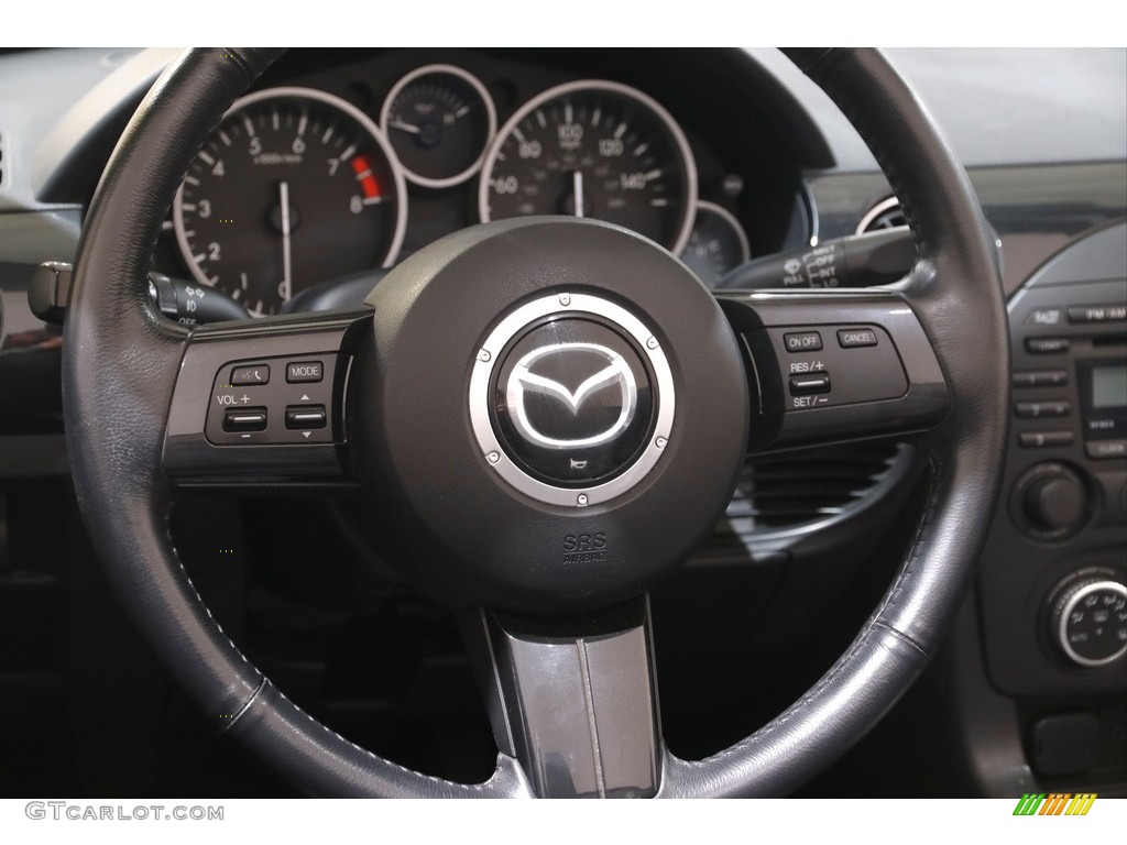 2015 Mazda MX-5 Miata Grand Touring Roadster Black Leather Steering Wheel Photo #143481927