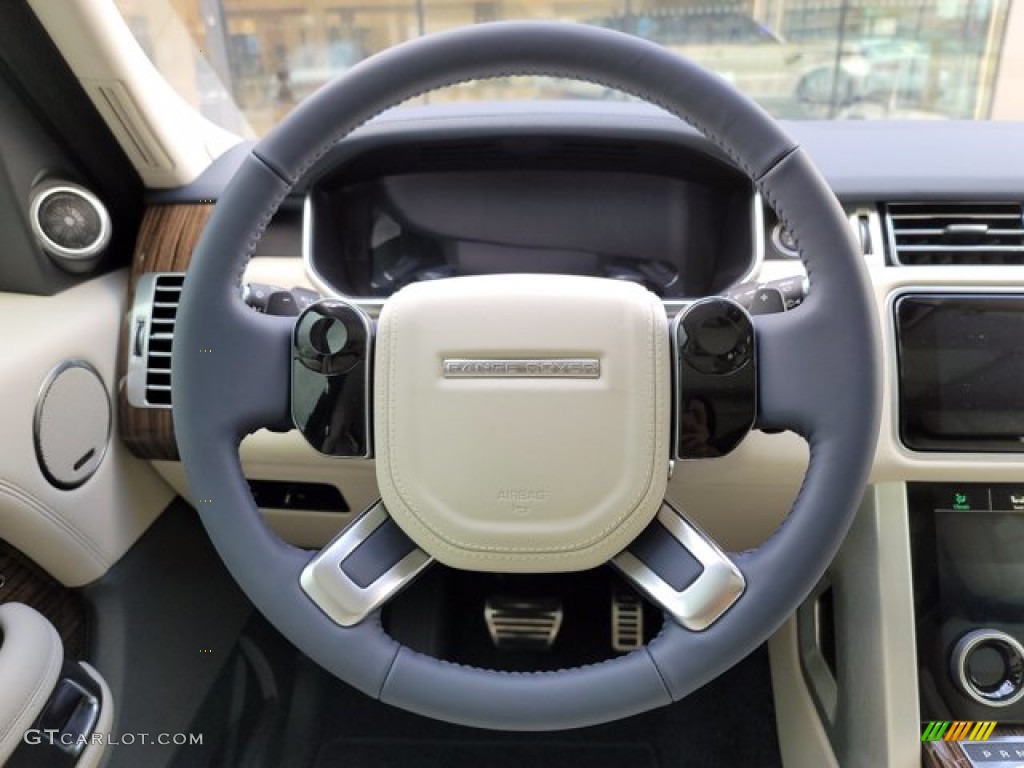 2022 Land Rover Range Rover HSE Westminster Navy/Ivory Steering Wheel Photo #143487167