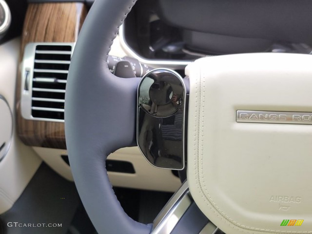 2022 Land Rover Range Rover HSE Westminster Navy/Ivory Steering Wheel Photo #143487185