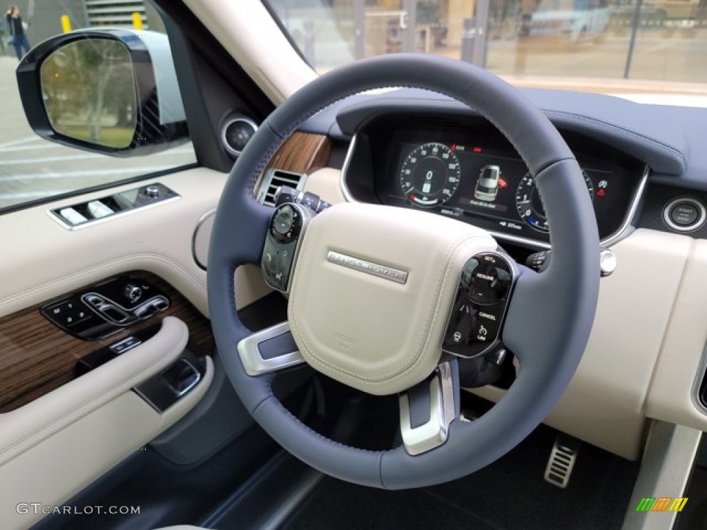 2022 Land Rover Range Rover HSE Westminster Navy/Ivory Steering Wheel Photo #143487401