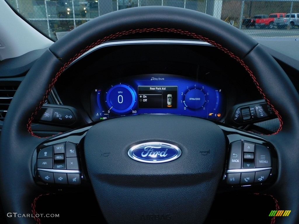 2022 Ford Escape SEL 4WD Ebony Steering Wheel Photo #143487767