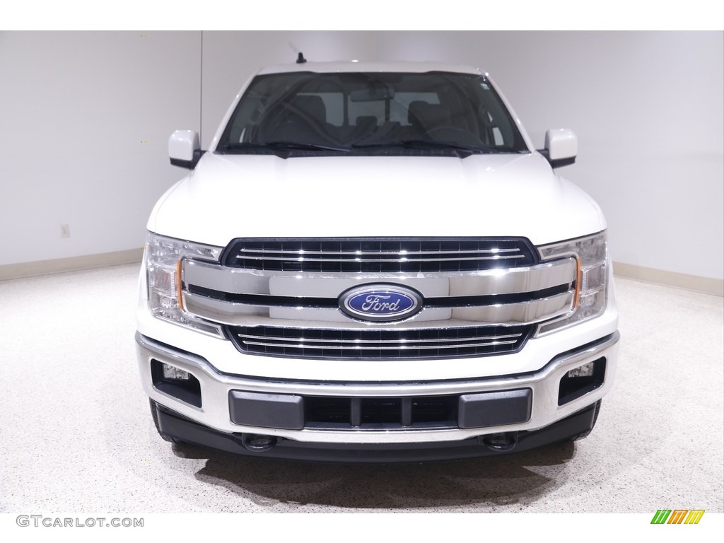 2019 F150 Lariat SuperCrew 4x4 - White Platinum / Black photo #2