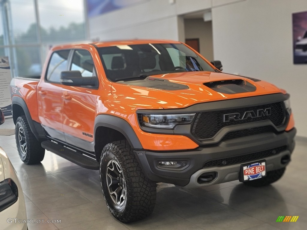 Ignition Orange 2022 Ram 1500 TRX Crew Cab 4x4 Exterior Photo #143489597