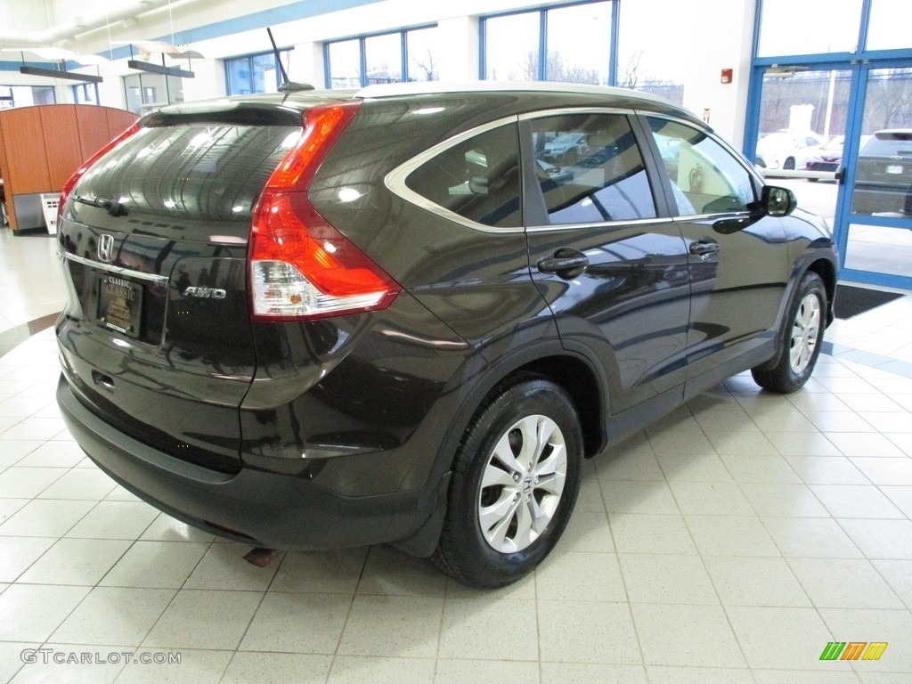 2014 CR-V EX-L AWD - Kona Coffee Metallic / Black photo #7