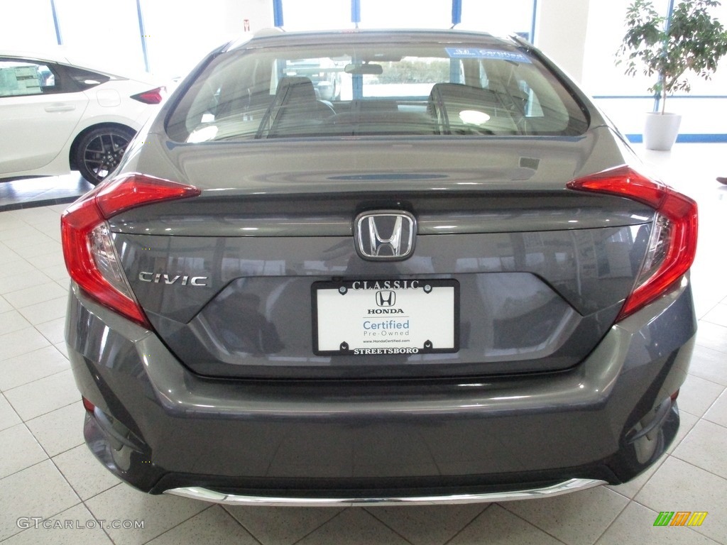 2019 Civic LX Sedan - Modern Steel Metallic / Black photo #8