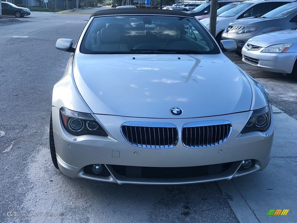 2005 6 Series 645i Convertible - Mineral Silver Metallic / Black photo #2