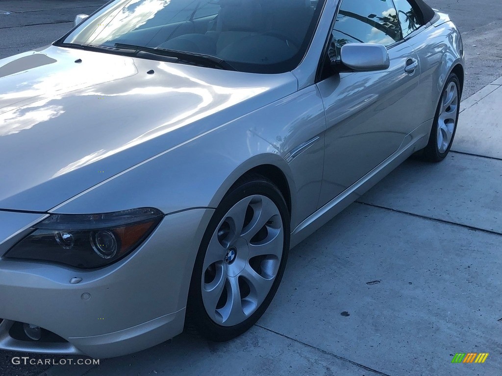 2005 6 Series 645i Convertible - Mineral Silver Metallic / Black photo #3