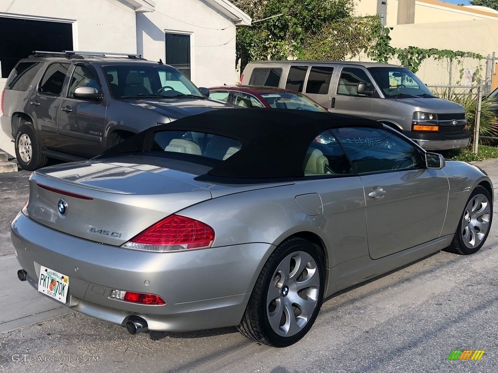 2005 6 Series 645i Convertible - Mineral Silver Metallic / Black photo #4