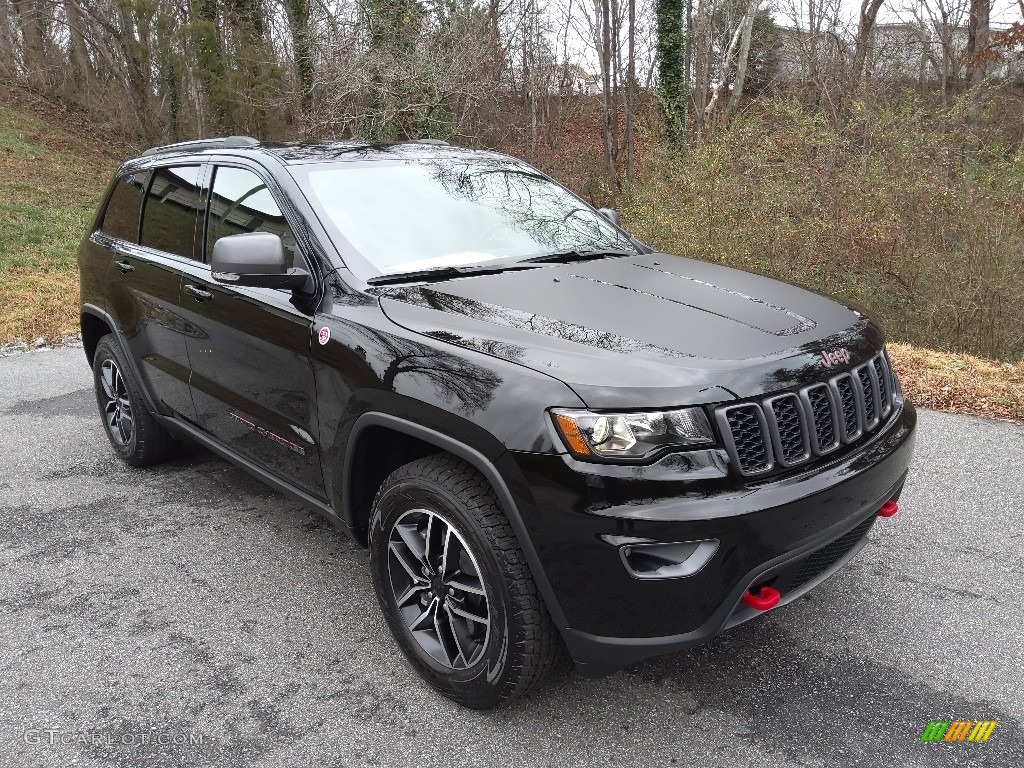 Diamond Black Crystal Pearl 2021 Jeep Grand Cherokee Trailhawk 4x4 Exterior Photo #143492241