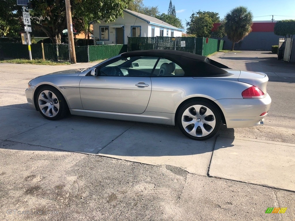 2005 6 Series 645i Convertible - Mineral Silver Metallic / Black photo #5