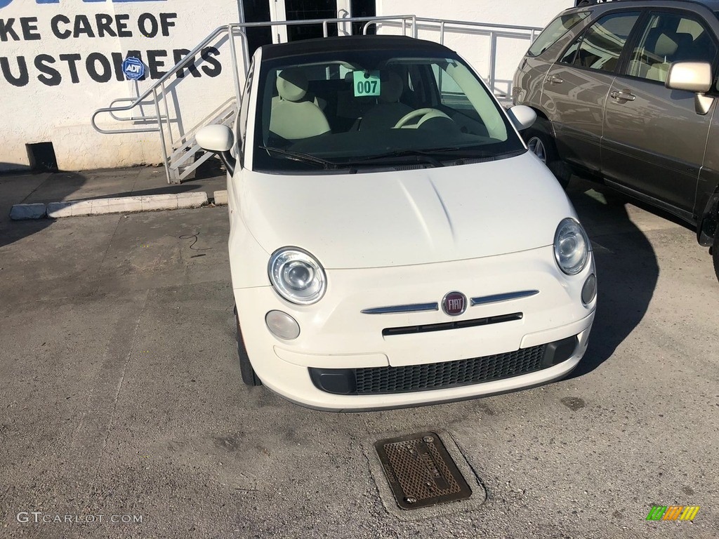 2013 500 c cabrio Pop - Bianco (White) / Avorio/Nero (Ivory/Black) photo #1