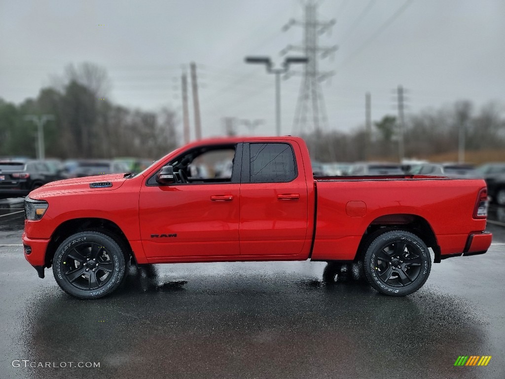 Flame Red 2022 Ram 1500 Big Horn Night Edition Quad Cab 4x4 Exterior Photo #143492319