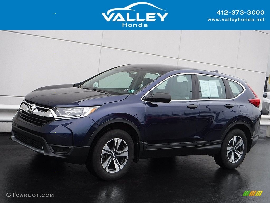 2019 CR-V LX AWD - Obsidian Blue Pearl / Gray photo #1