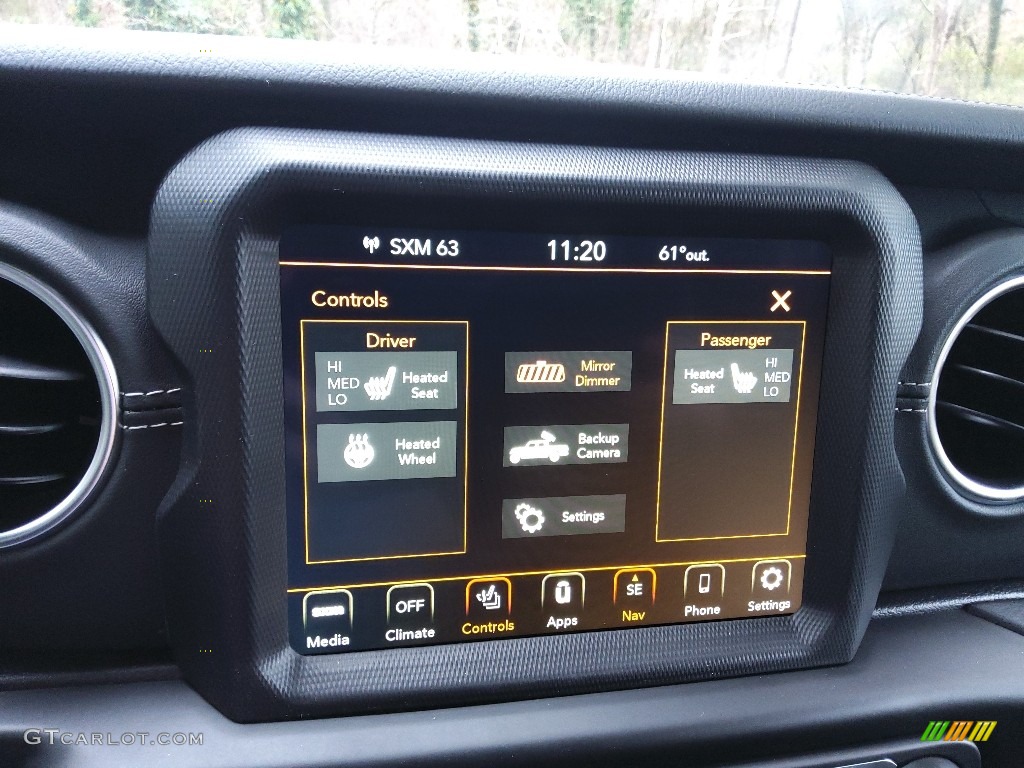 2021 Jeep Gladiator Overland 4x4 Controls Photo #143495706