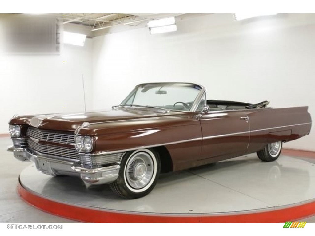 Royal Maroon Metallic 1964 Cadillac DeVille Coupe Exterior Photo #143496024