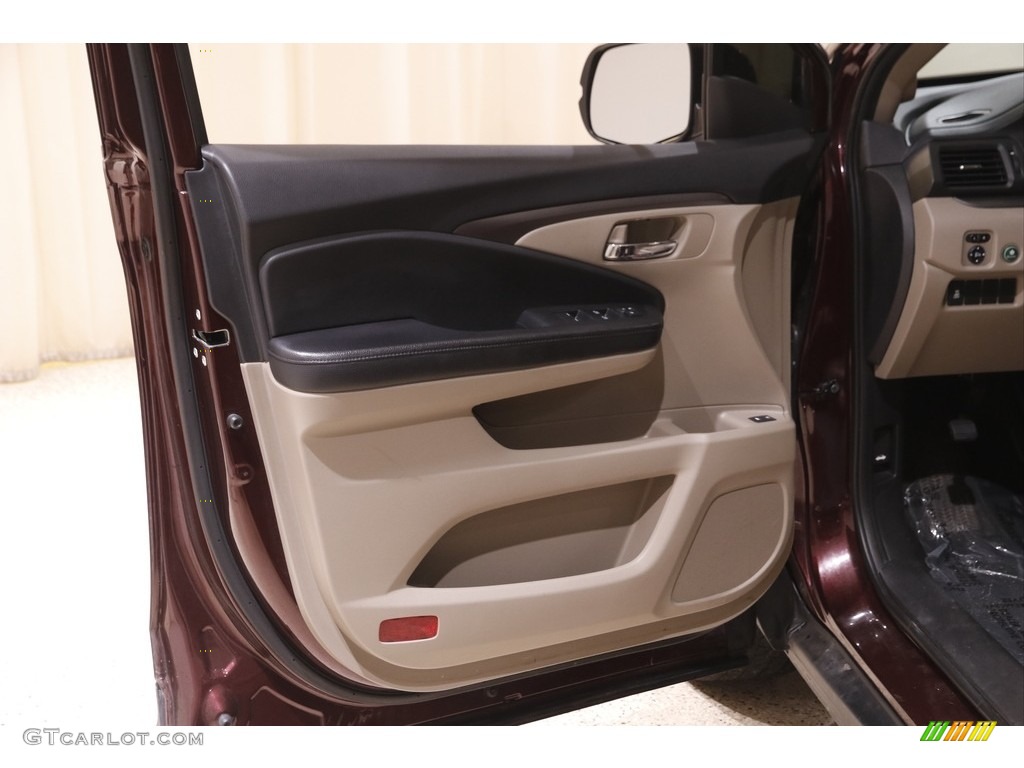 2017 Pilot EX-L AWD - Dark Cherry Pearl / Beige photo #4