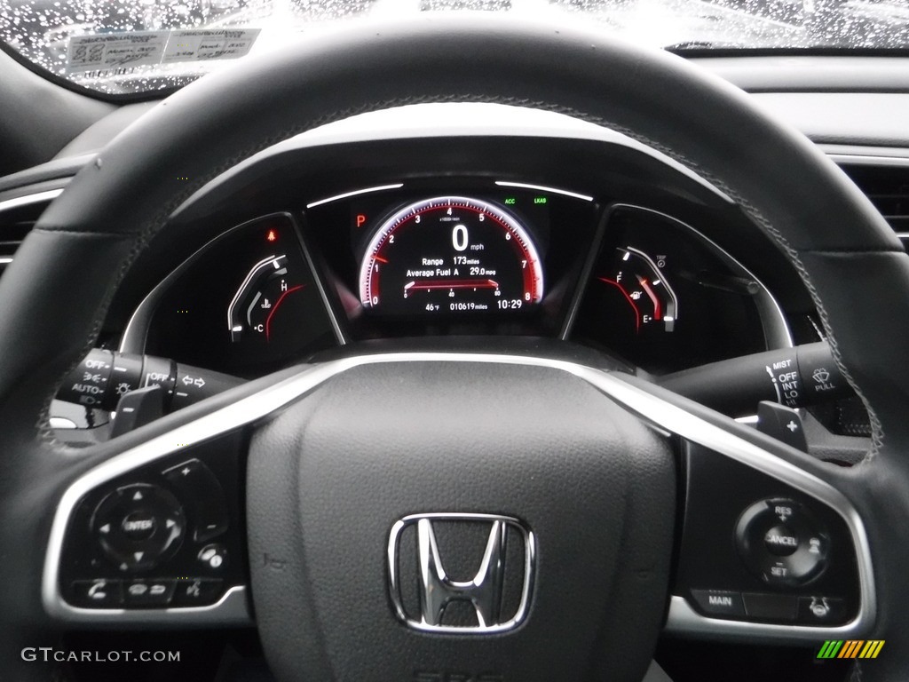 2020 Honda Civic Sport Coupe Black Steering Wheel Photo #143497167