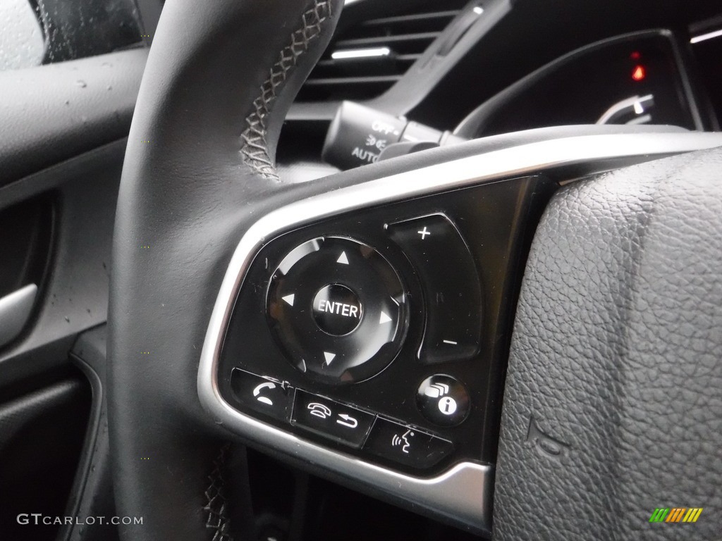 2020 Honda Civic Sport Coupe Black Steering Wheel Photo #143497176