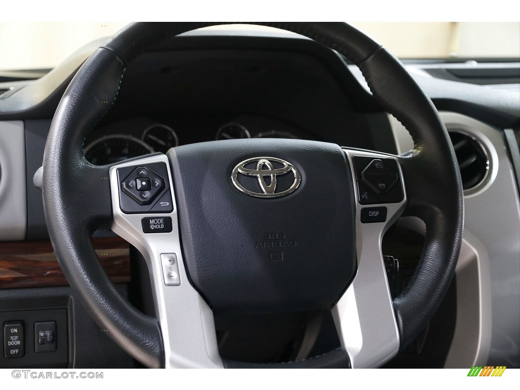 2017 Toyota Tundra Limited Double Cab 4x4 Graphite Steering Wheel Photo #143497941