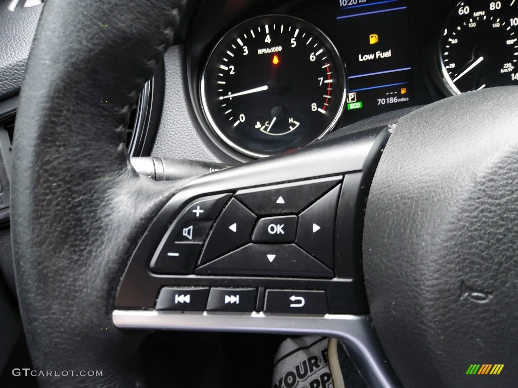 2019 Nissan Rogue SV Charcoal Steering Wheel Photo #143498115