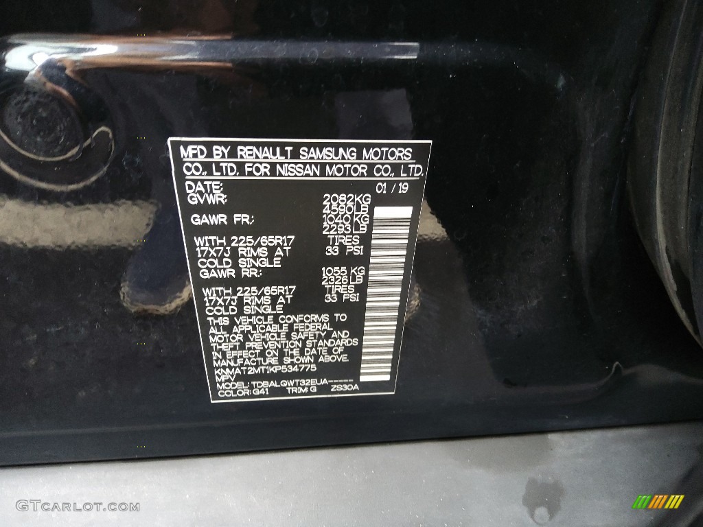 2019 Rogue Color Code G41 for Magnetic Black Photo #143498223