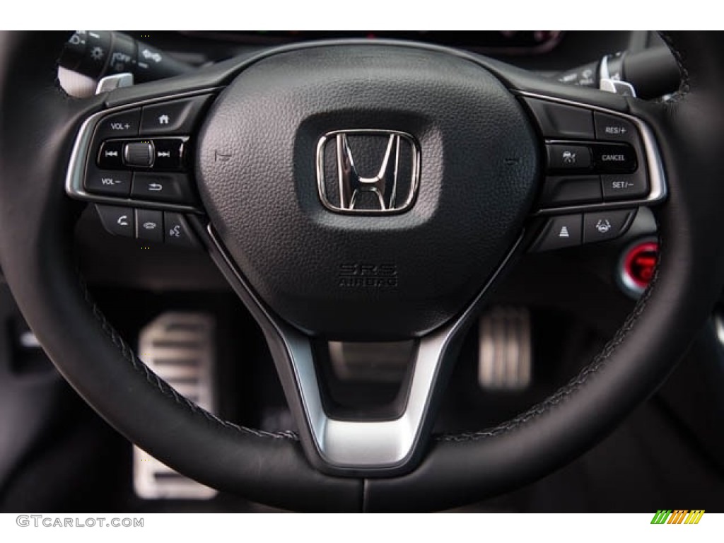 2022 Honda Accord Sport Hybrid Black Steering Wheel Photo #143498247